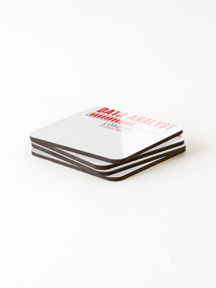 Thumbnail 4 of 5, Coasters (Set of 4), Data Analyst - Loading please wait designed and sold by VrajStudio.