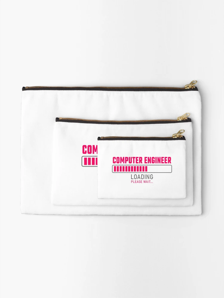 Thumbnail 2 of 4, Zipper Pouch, Computer Engineer - Loading please wait designed and sold by VrajStudio.
