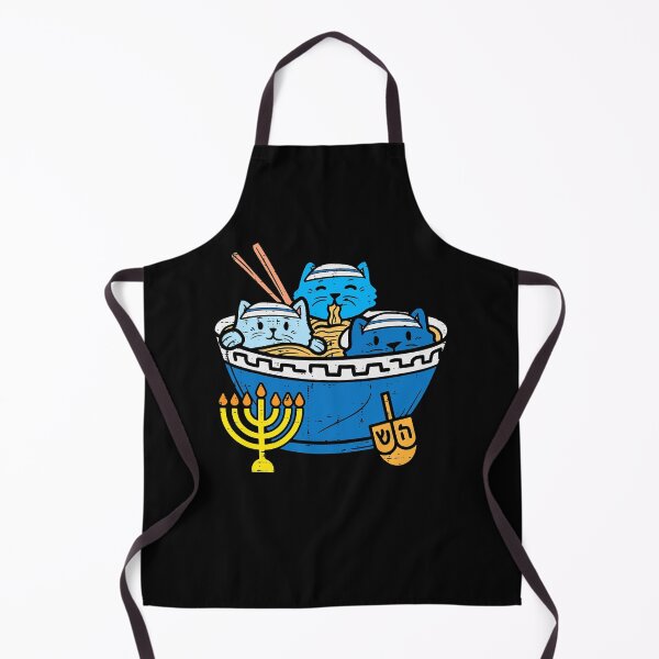 Item preview, Jewish Cats Ramen Kitten Anime Hanukkah Pajamas Chanukah PJs T-Shirt designed and sold by wernericrj97.