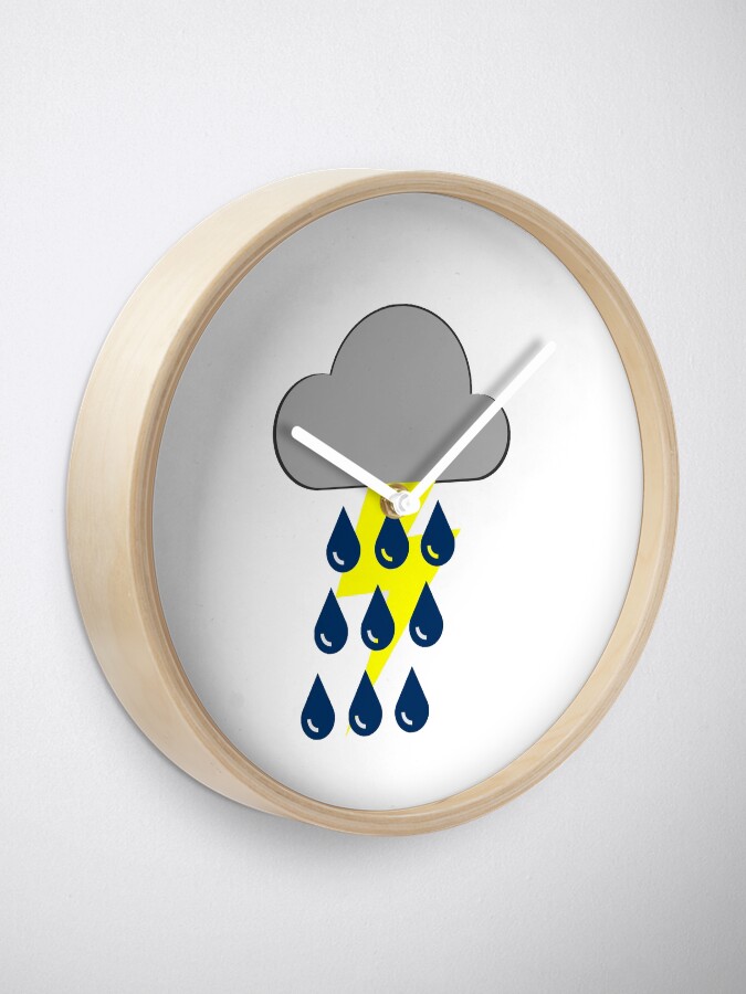 "Stormy weather" Clock by bladeuktm Redbubble