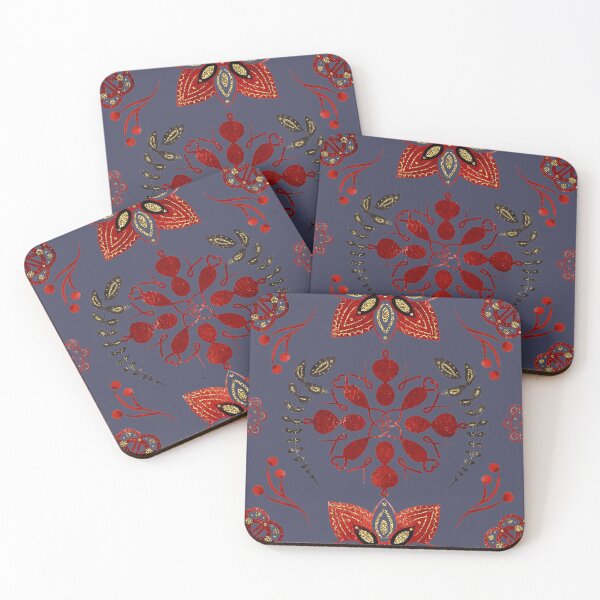 Item preview, Christmas nordic vintage style floral pattern cottagecore designed and sold by PG Illustration.