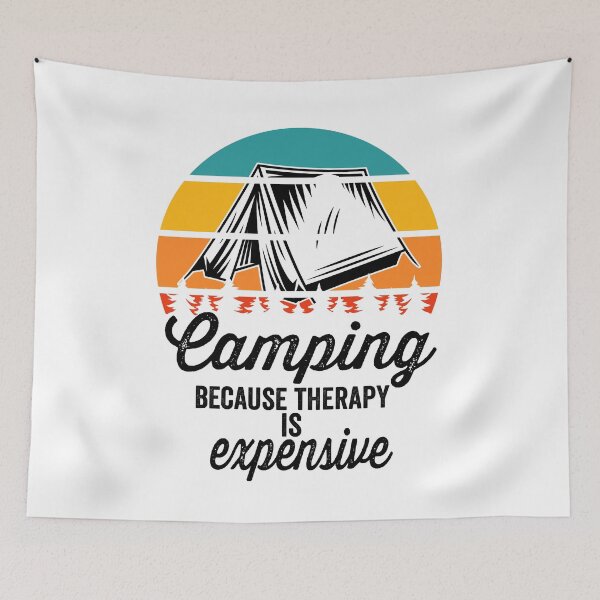 Item preview, Camping because therapy is expensive-summer designed and sold by DesignedBySnip.