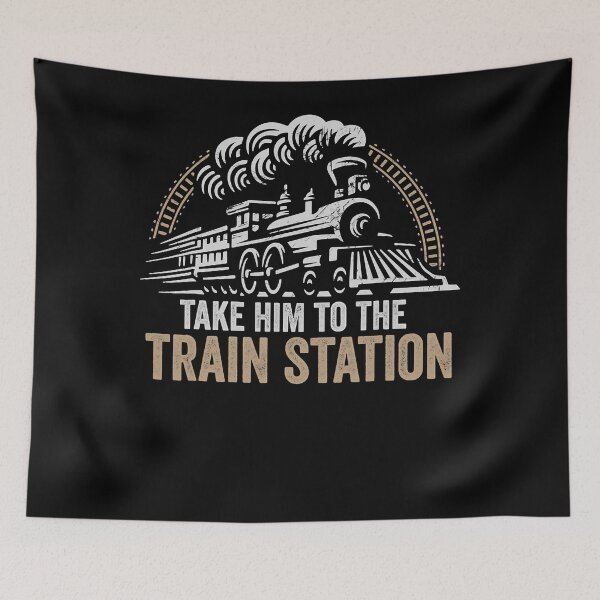 Item preview, Funny Retro Vintage Style Take Him To The Train Station T-Shirt designed and sold by orvillesznpb70.