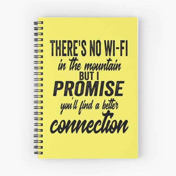 Item preview, There's no wi-fi in the mountain but I promise you'll find better connection-summer. designed and sold by DesignedBySnip.