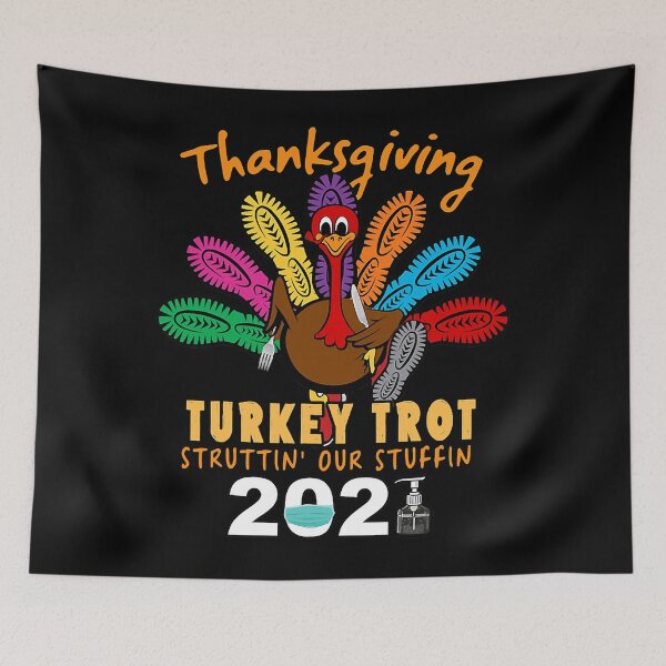 Item preview, Vintage Thanksgiving Turkey Trot Struttin' Our Stuffin 2021 T-Shirt designed and sold by orvillesznpb70.