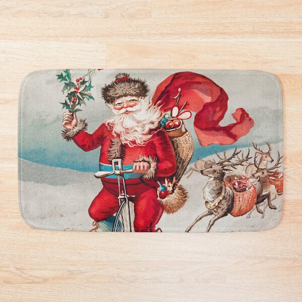 Item preview, Vintage Santa Claus on a Bicycle designed and sold by Designedbysm.