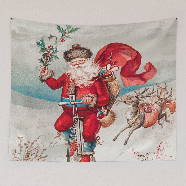 Item preview, Vintage Santa Claus on a Bicycle designed and sold by Designedbysm.