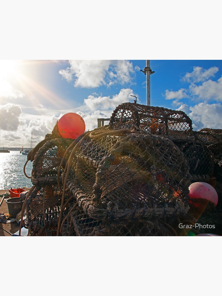 "Torquay Lobster Pots" Sticker for Sale by GrazPhotos Redbubble