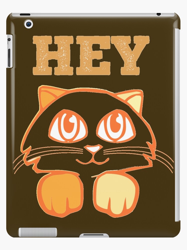 Funda y vinilo para iPad «El gato dice hola» de Mishajd | Redbubble