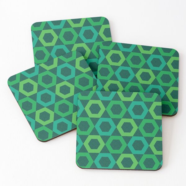 Item preview, Hexagons + Triangles - Surf + Turf Geometry designed and sold by PaisleyMcNoodle.