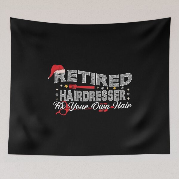Item preview, Retired Hairdresser With Santa's Hat Funny Christmas Hairstylist designed and sold by patroart.