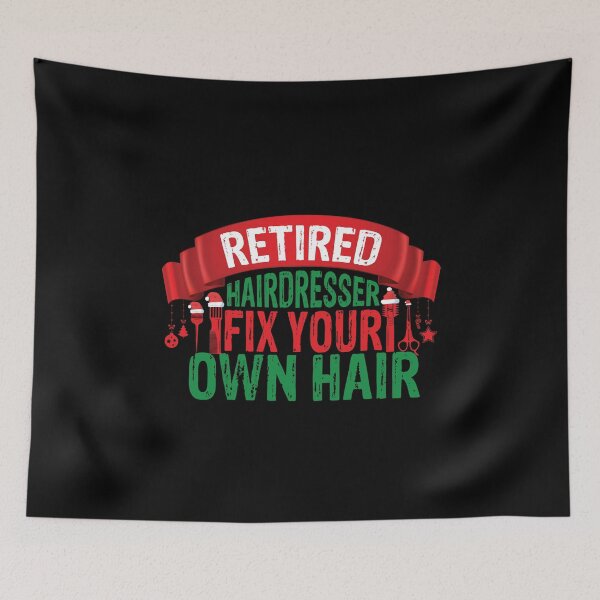 Item preview,  Retired Hairdresser With Santa's Hat Funny Christmas Hairstylist designed and sold by patroart.
