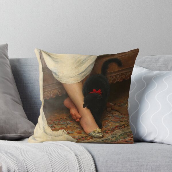 Item preview, Classic Black Kitten Stroking Owner designed and sold by IliaLobell.
