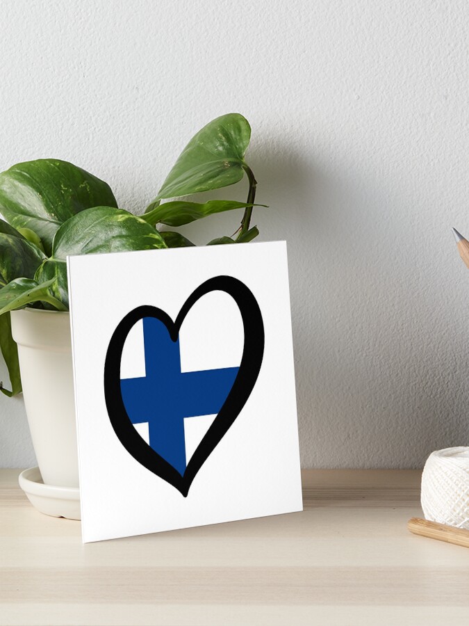 Eurovision-style Heart - Finland Art Board Print for Sale by kyri-and-yv