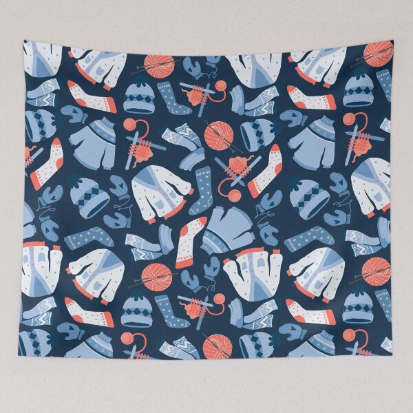 Item preview, Knitting sticker pack: I love Knitting pattern designed and sold by KlaraMacinka.