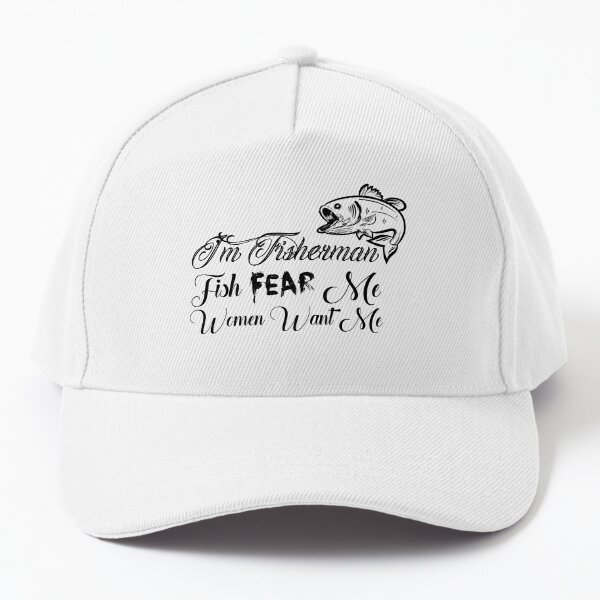 Custom Bass Fishing Men's Trucker Hat Mesh Cap Women Want Me Fish Fear Me Baseball Cap Fisherman