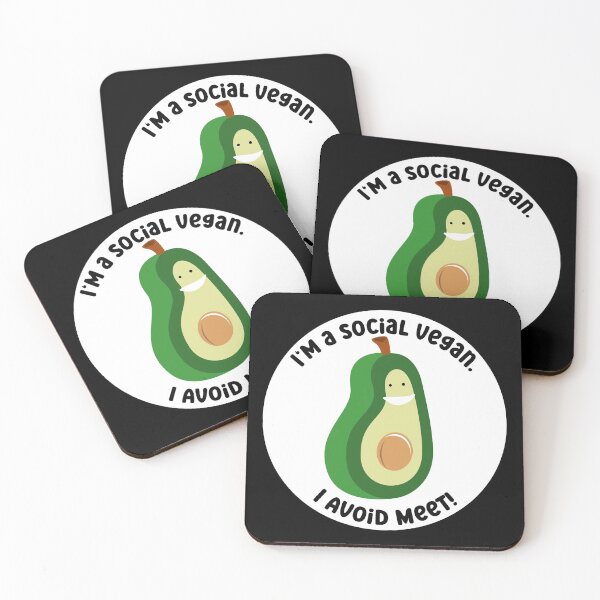 Item preview, I'm a social vegan. I avoid meet! designed and sold by Proudcastle.