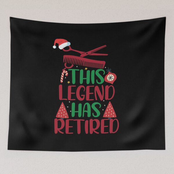Item preview, This Legend Has Retired With Santa's Hat Funny Christmas Hairstylist designed and sold by patroart.