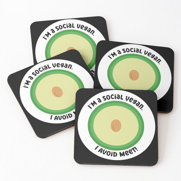 Item preview, I'm a social vegan. I avoid meet! designed and sold by Proudcastle.