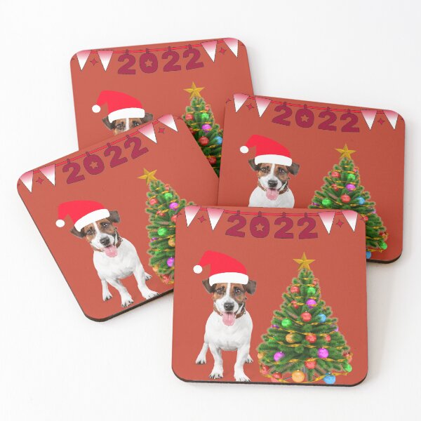 Item preview, 2022 Dog and Decorated Tree designed and sold by trendingatees.