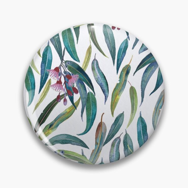 Item preview, Gum leaf eucalyptus Watercolour fresh natural colours designed and sold by Leanne  Nowell.