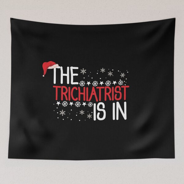 Item preview, The Trichiatrist Is In With Santa's Hat Funny Christmas Hairstylist designed and sold by patroart.