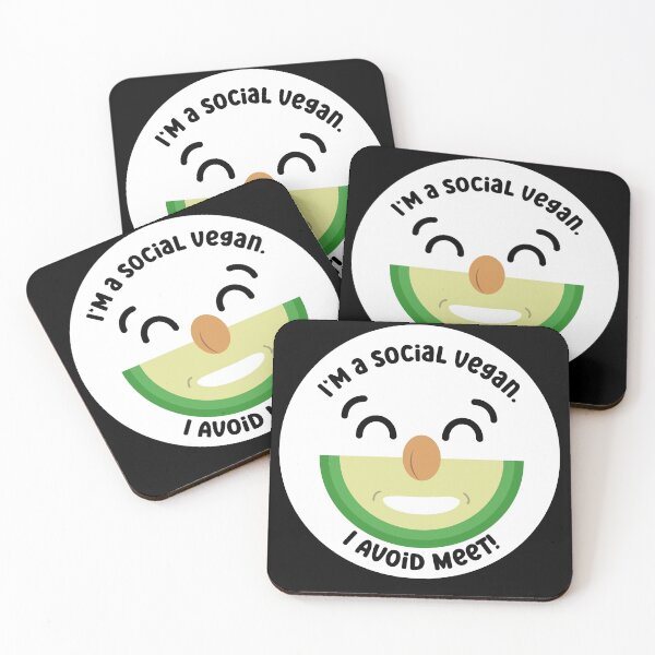 Item preview, I'm a social vegan. I avoid meet! designed and sold by Proudcastle.
