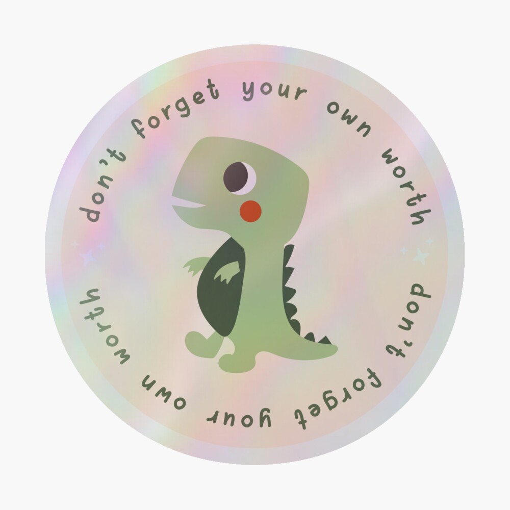 cute dino design t-shirt stickers tees positive quote dinosaur
