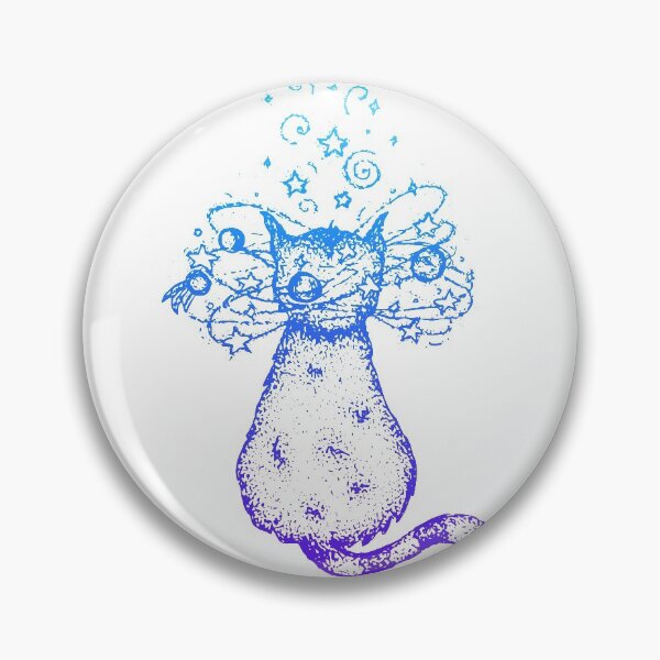 Artikelvorschau, Dotwork Dizzy Cat Farbverlauf entworfen und verkauft von Anna_leni.