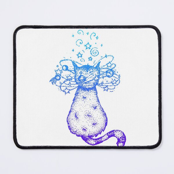 Artikelvorschau, Dotwork Dizzy Cat Farbverlauf entworfen und verkauft von Anna_leni.