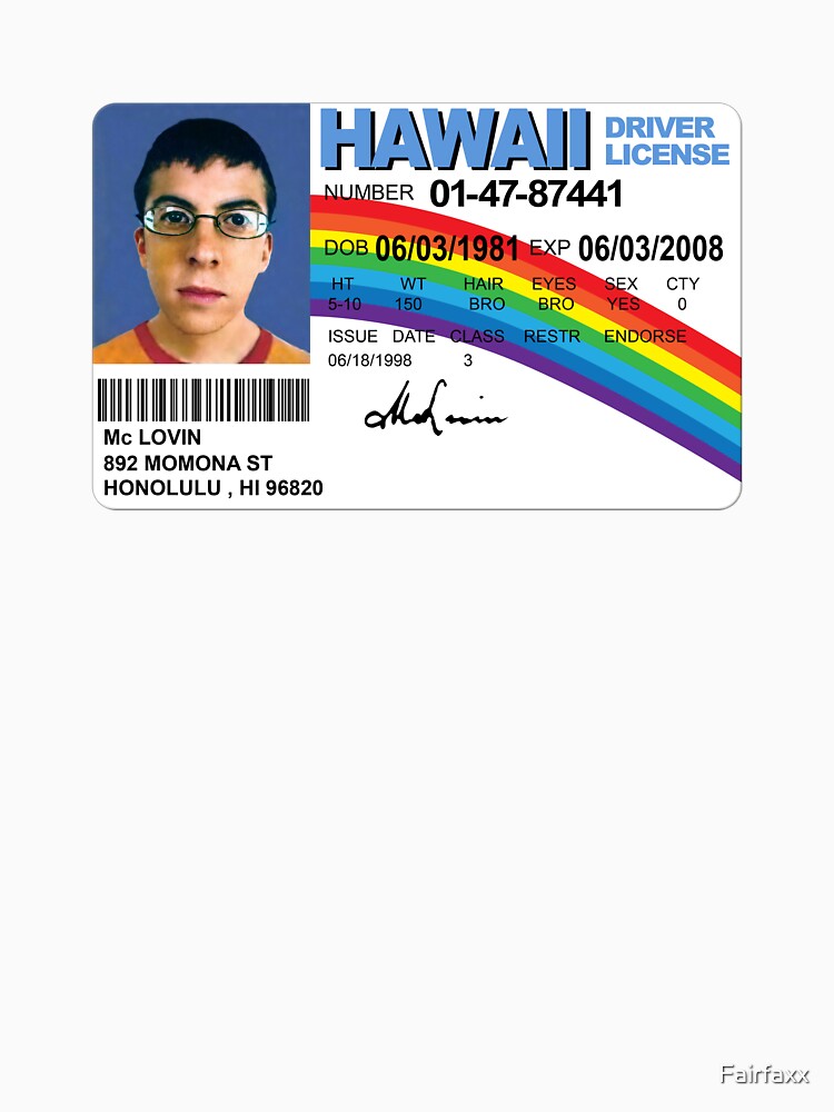 "McLovin High Quality" Tshirt for Sale by Fairfaxx Redbubble