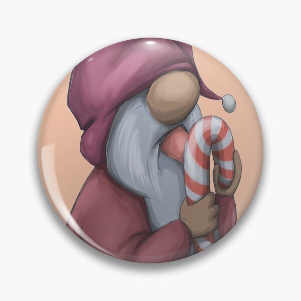 Item preview, christmas funny gnome in red clothes and a cap with appetite licks a candy cane designed and sold by DaryaDarya.