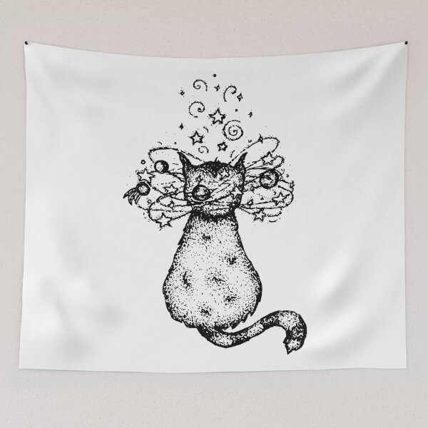 Artikelvorschau, Dotwork schwindlige Katze entworfen und verkauft von Anna_leni.