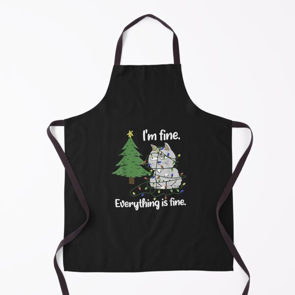 Item preview, I'm Fine Everything Is Fine Tangled Up Cat Christmas Lights designed and sold by JeffreyMCombs.