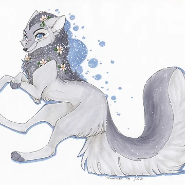 Artwork thumbnail, Flower Fox by Rabbiata