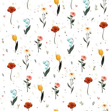 Artwork thumbnail, Flowers Pattern by Sandramartins