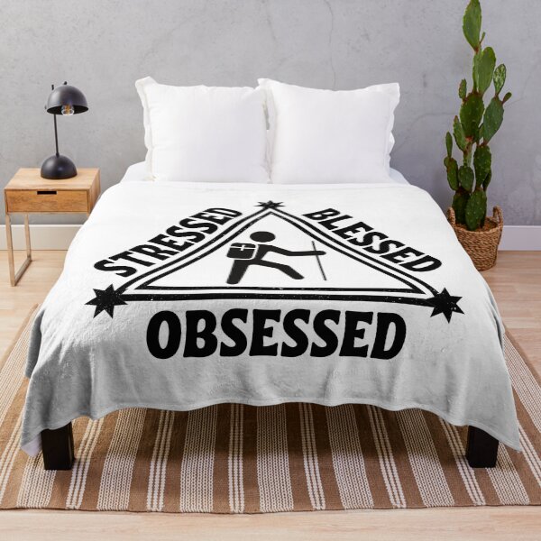 Item preview, Hiking: Stressed. Blessed. Obsessed. designed and sold by TheGreenGoat.