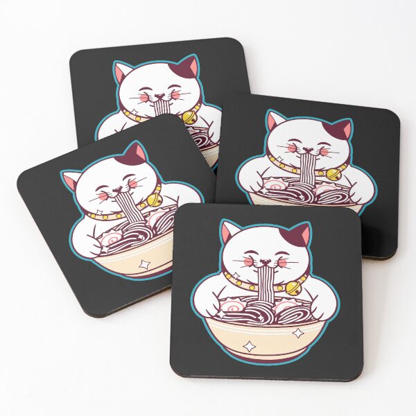 Item preview, Chubby Cat Eating Ramen designed and sold by Sunset-1.