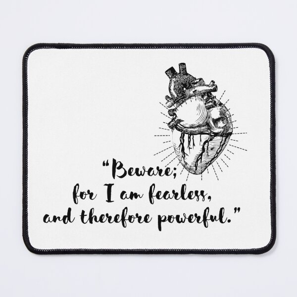 Item preview,  Frankenstein T-Shirt - Frankenstein Quote - Slogan T-shirt – Literature Gift - Gift for Book Lover - Literary Clothing - Feminist t-shirt-"Attento, perché io sono senza paura, e quindi potente". designed and sold by YANAY-FASHION.