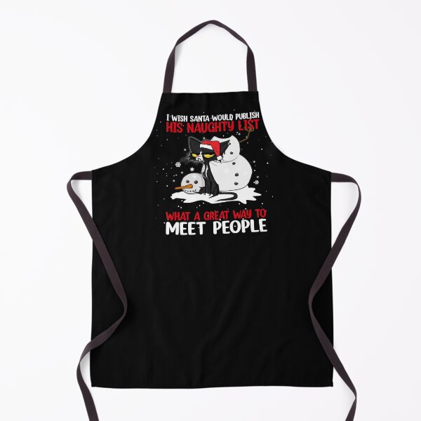 Item preview, Santa black cat I wish Santa would publish his naughty list what a great way to meet people designed and sold by Adam Alomari.