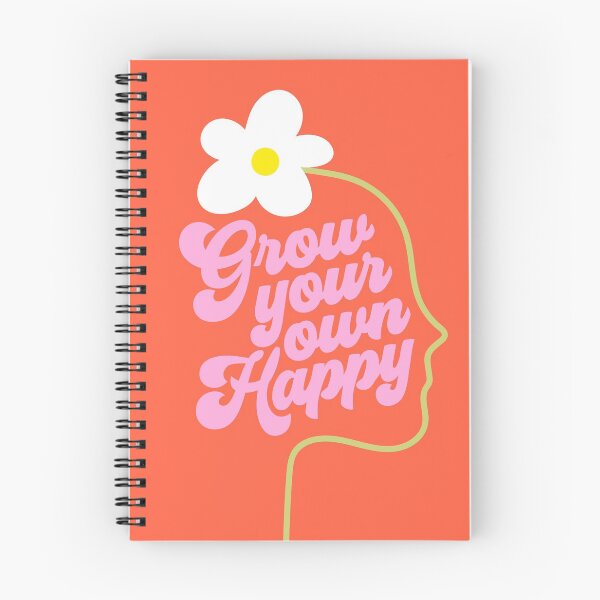 Item preview, Grow your own happy - motivational floral portrait designed and sold by Dominiquevari.