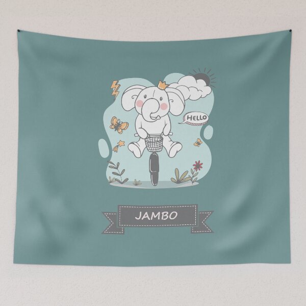 Item preview, Cute elephant riding bicycle designed and sold by Jiksy.