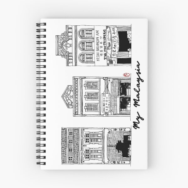 Item preview, My Malaysia: Old Colonial shophouses in three designed and sold by FrauTansArtwork.