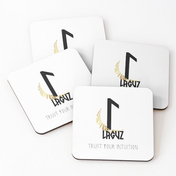 Item preview, Elder Futhark "LAGUZ" Rune with Crescent Moon designed and sold by LilysGoodies.