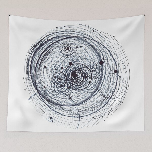 Item preview, Indigo Spirals. Hand painted abstract illustration designed and sold by Antonina Sotnikova.