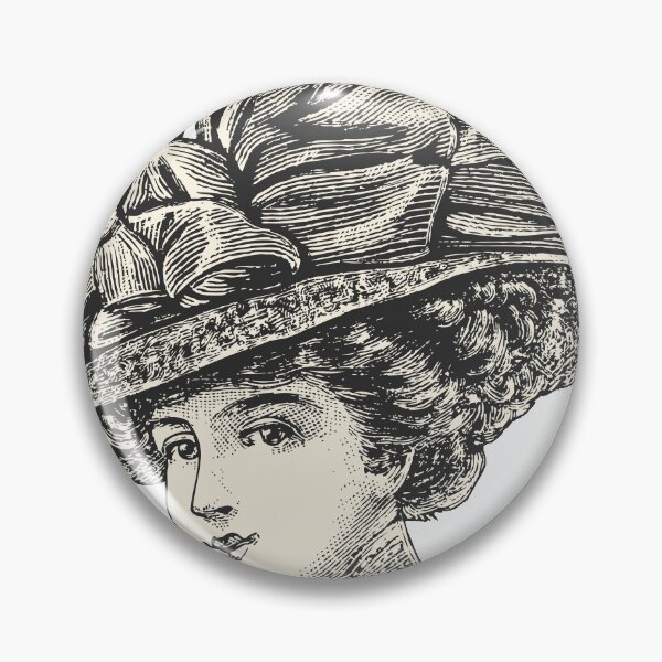 Item preview, An elegant lady wearing a large hat - vintage engraved illustration - Catalog of a French department store - Paris 1909 designed and sold by yassineddy.