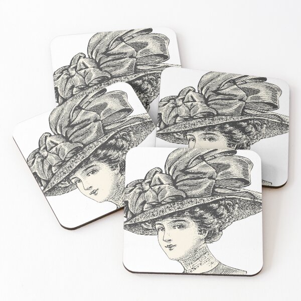 Item preview, An elegant lady wearing a large hat - vintage engraved illustration - Catalog of a French department store - Paris 1909 designed and sold by yassineddy.