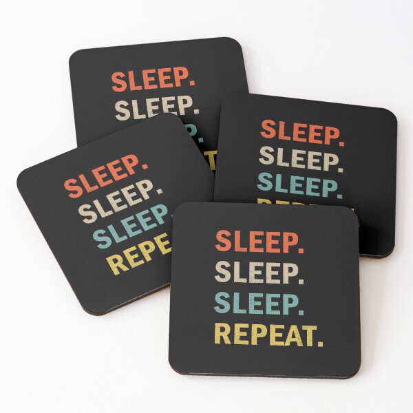 Item preview, sleep repeat funny vintage gift for sleepy somnolent designed and sold by TeeHDesigner.