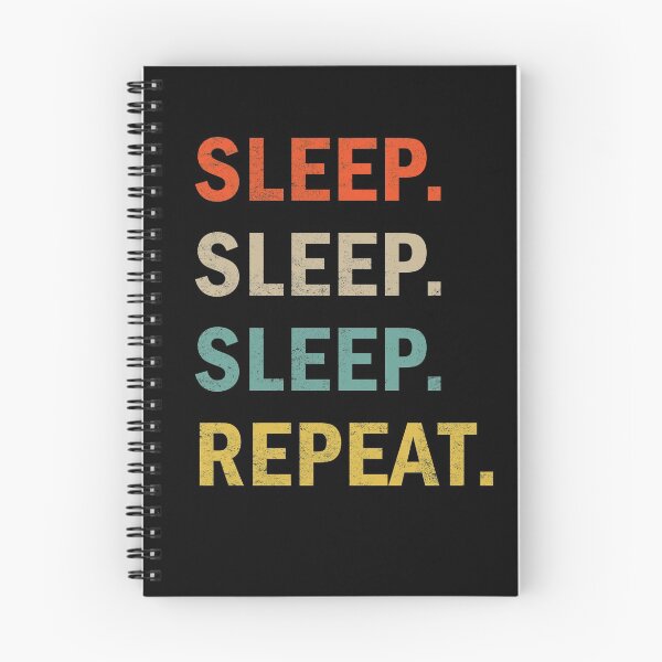 Item preview, sleep repeat funny vintage gift for sleepy somnolent designed and sold by TeeHDesigner.