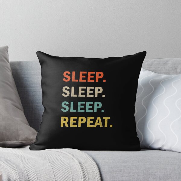 Item preview, sleep repeat funny vintage gift for sleepy somnolent designed and sold by TeeHDesigner.